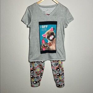 Justice Gray Kids Pajamas with Fun Animal Print